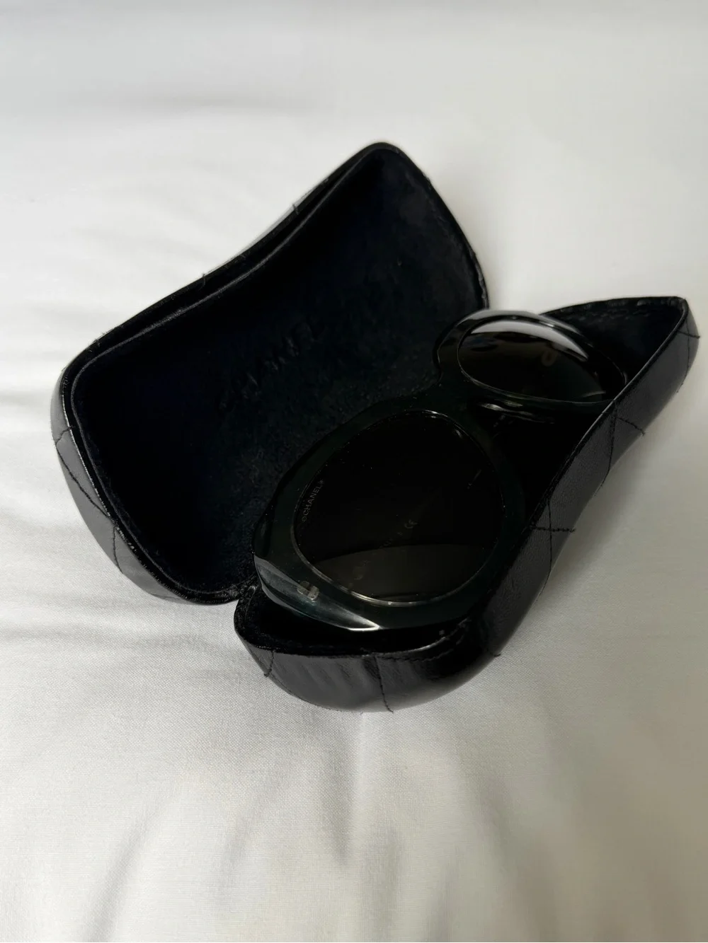 Women’s Oversized Green Patterned Sunglasses with hard case